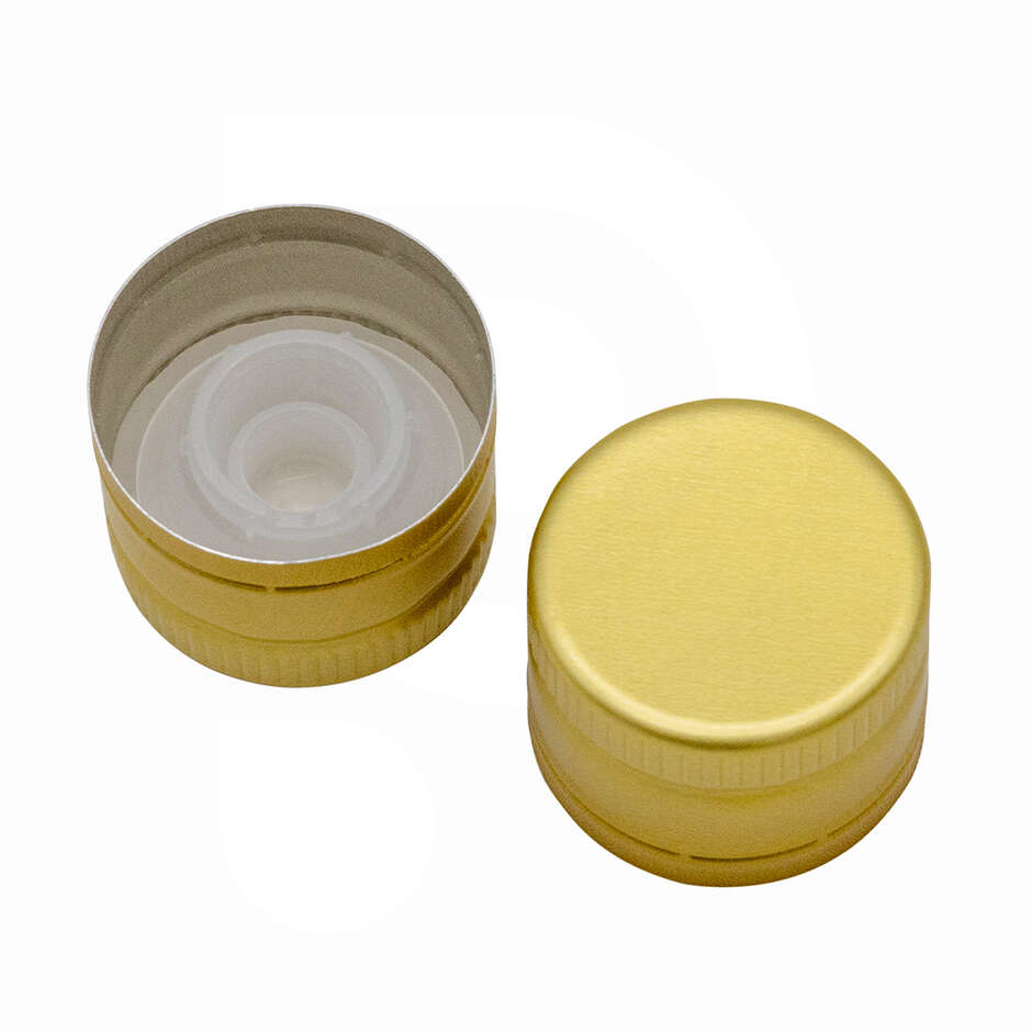 Bouchon à vis non fileté Or avec verseur ø 31,5 (100 Pcs)