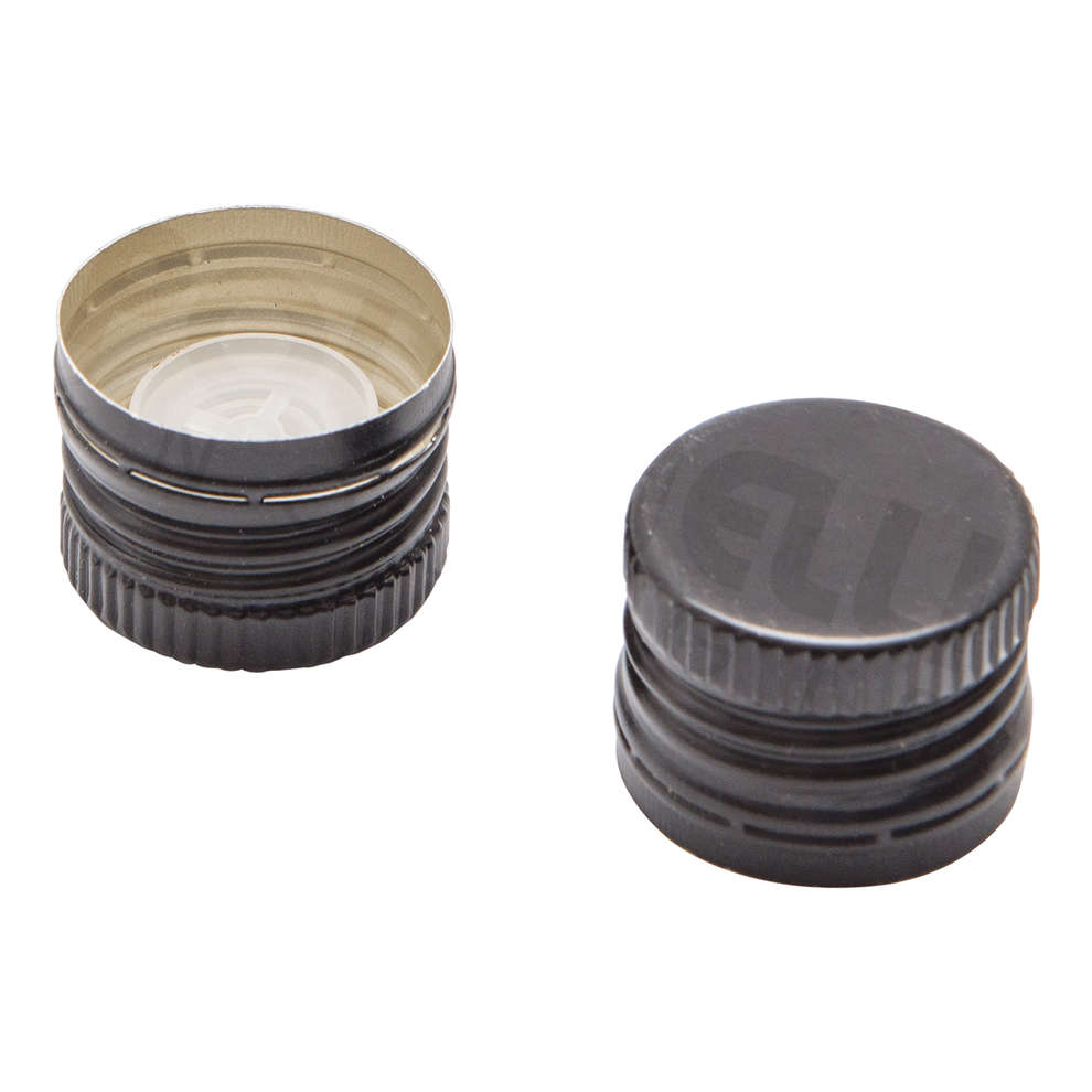 Bouchon à vis pré-fileté avec verseur noir ⌀31,5 (100 pcs)