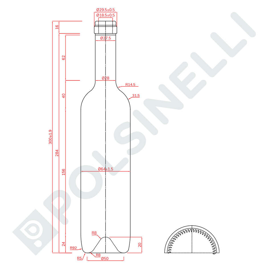 Bouteille bordelaise Europea 500 ml uvag (20 pcs)