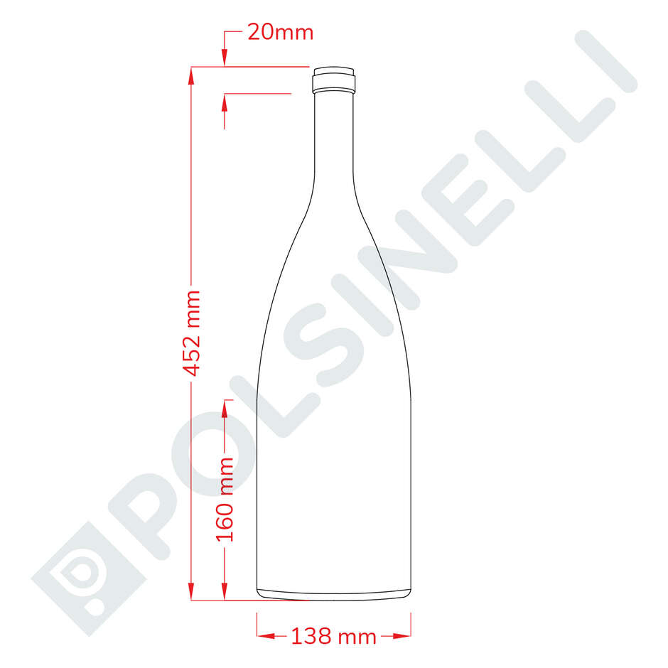 Bouteille Borgognotta Magnum 3 L Uvag (1 pièce)