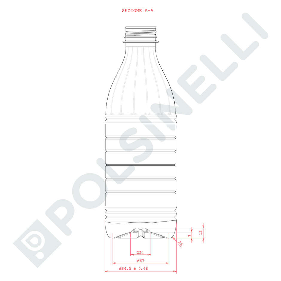 Bouteille en PET Milk 1 L col à vis Bericap 38V30 (176 pcs)