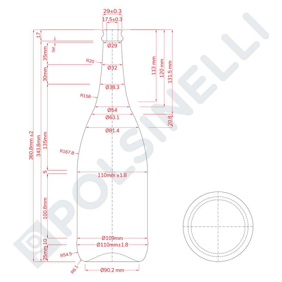 Bouteille Magnum 1,5 L Uvag pour champagne (1 pièce)