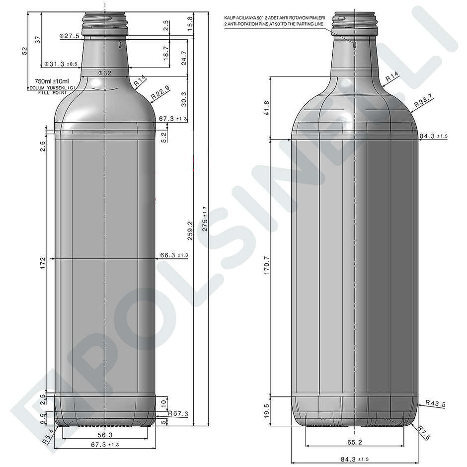 Bouteille Marasca 750 ml uvag (24 pcs)
