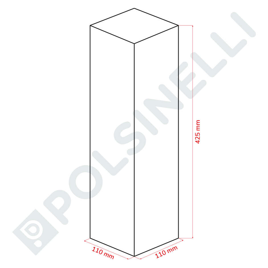 Boîte noire 1 place pour bouteille magnum (1 pièce)