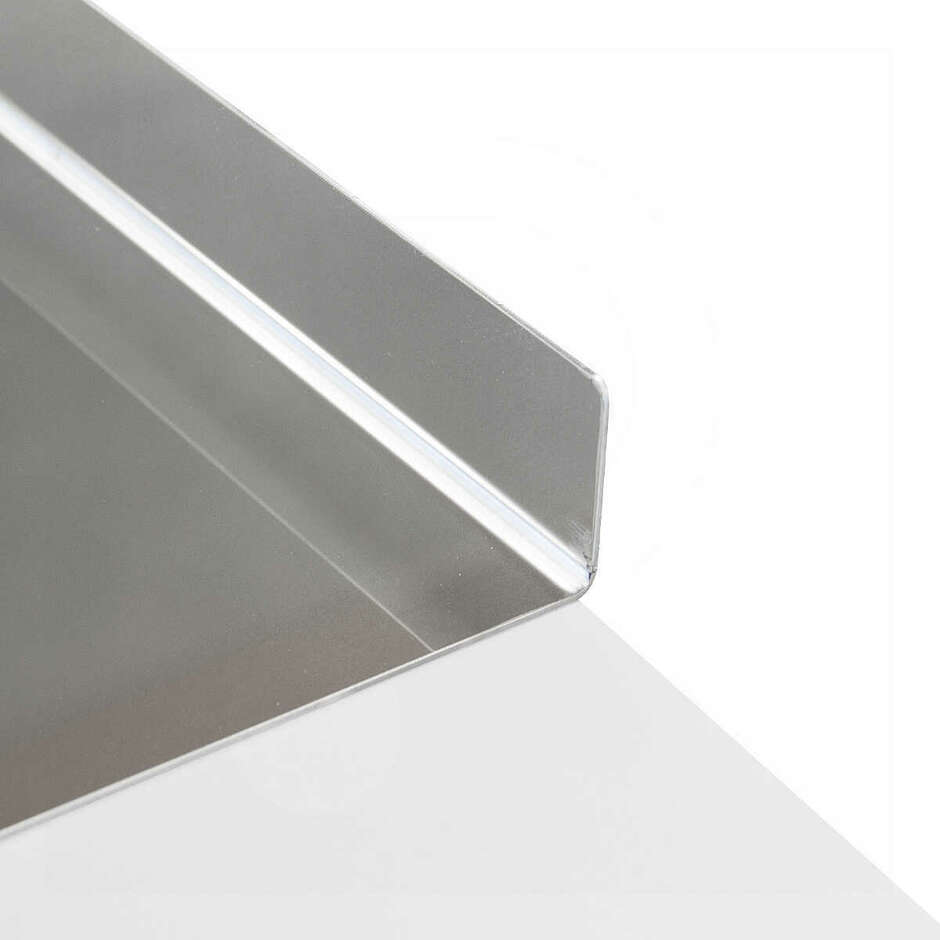 Brett aus Edelstahl AISI 304 mit Rand - 80x50 cm