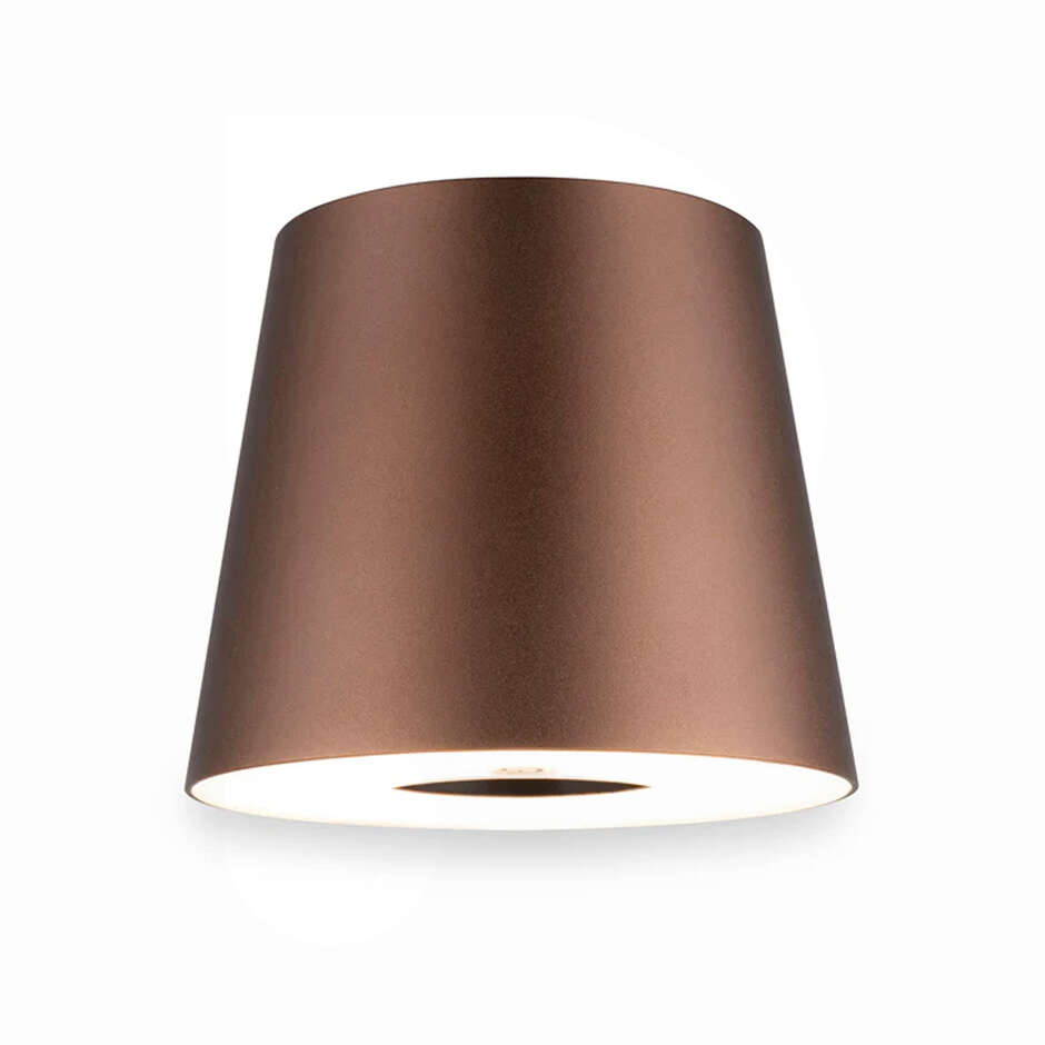 Bronze-coloured One-Light LED lampshade lamp