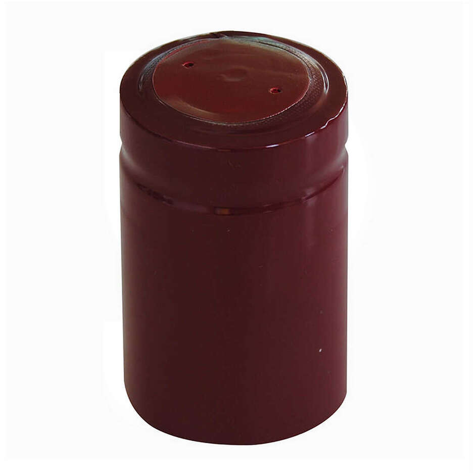 Burgundy PVC capsule ⌀33 (100 pcs)