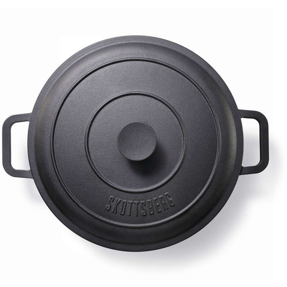 Caçarola Baixa em Ferro Fundido Cast Iron com Tampa Ø 31,5 cm – 3 L