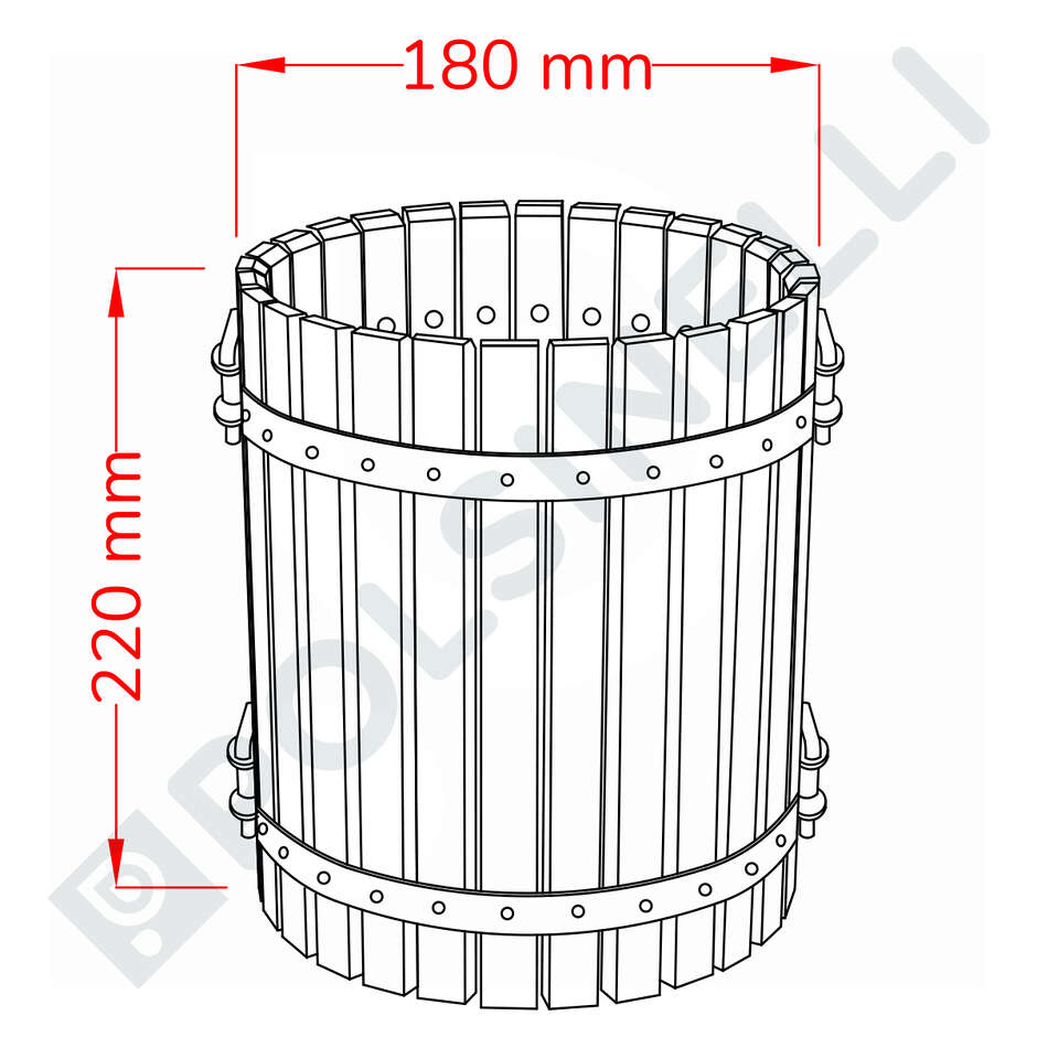 Cage pour pressoir en bois ⌀15