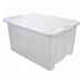 Caja blanca de polietileno alimentario con tapa 65 L