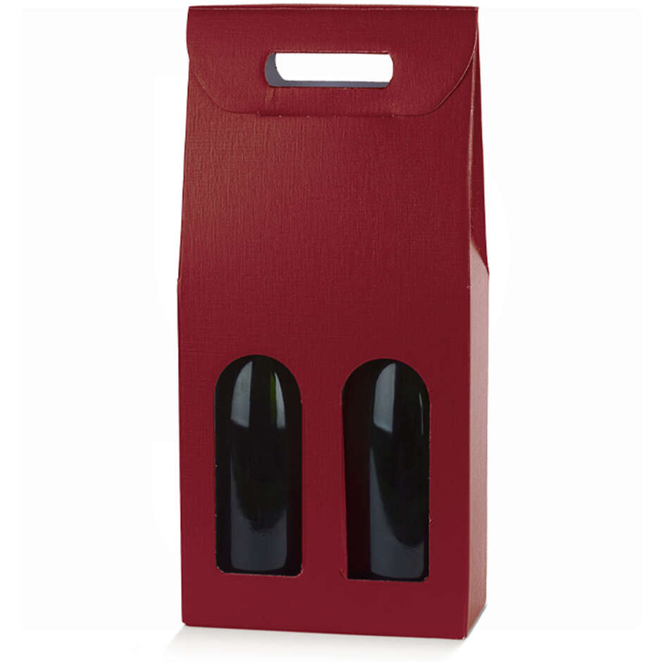 Caja efecto fibra para 2 botellas bordelesas (30 unidades)