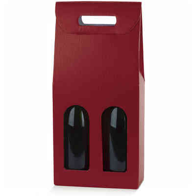 Caja efecto fibra para 2 botellas bordelesas (30 unidades)