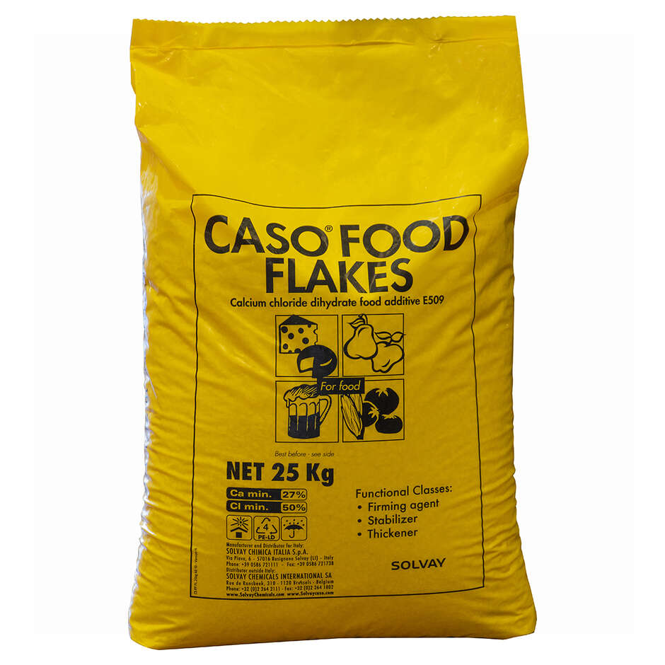 Calcium Chloride Caso® Food Flakes Solvay (25 kg)