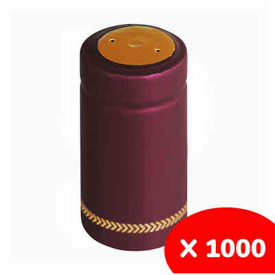 Cápsula de PVC carmín ⌀31 (1000 pzas)