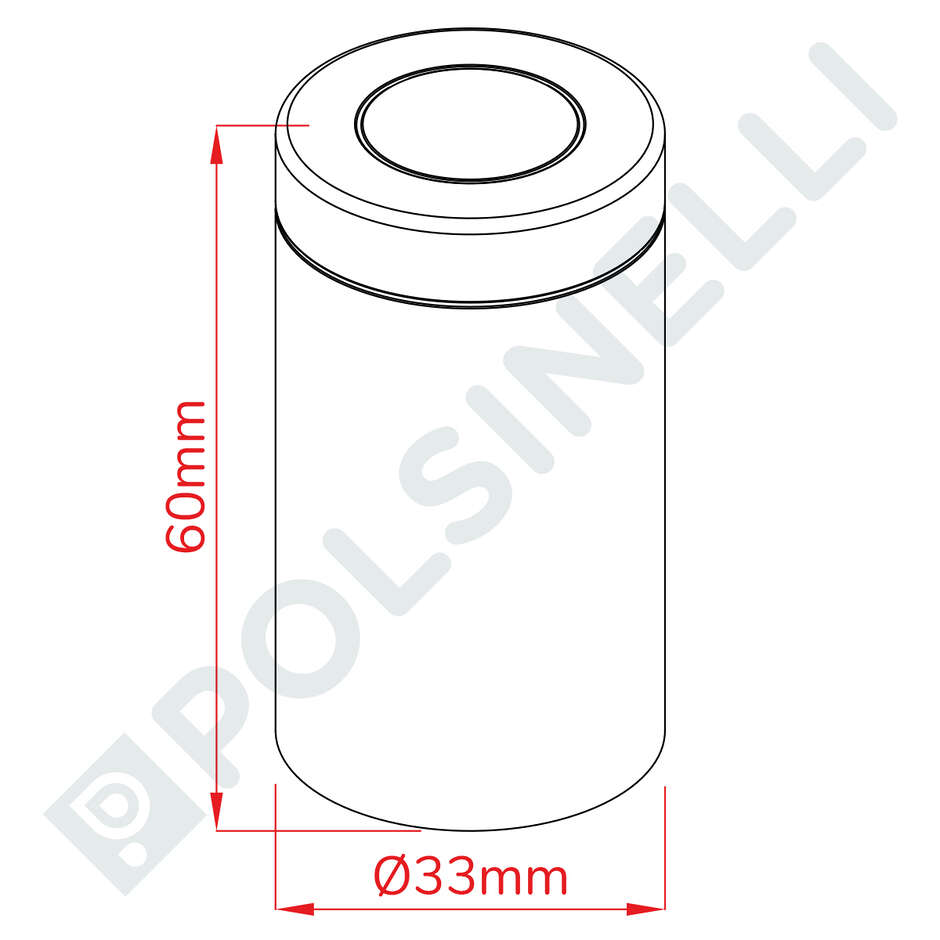 Capsule en PVC blanc ⌀33 (100 pcs)