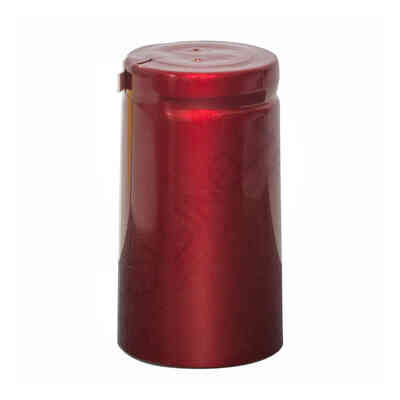 Capsule en PVC rouge métallique ⌀31 (100 pcs)