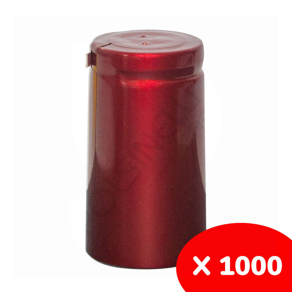 Capsule en PVC rouge métallique ⌀31 (1000 pcs)