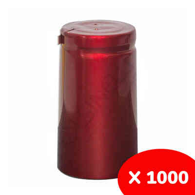 Capsule en PVC rouge métallique ⌀31 (1000 pcs)