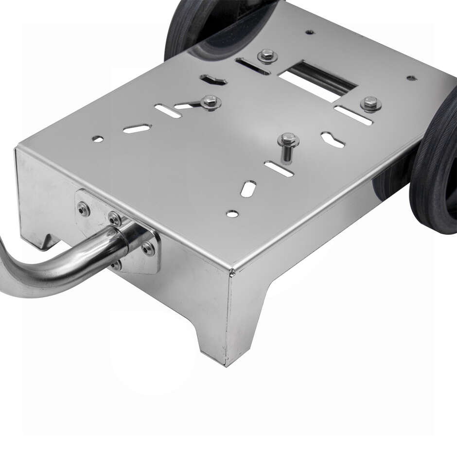 Carretilla Midi de acero inoxidable para electrobomba