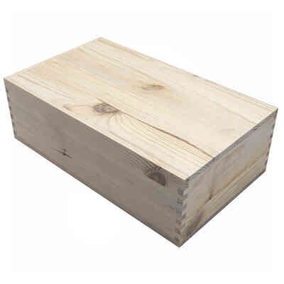 Casier à bouteilles en bois 2 places avec couvercle coulissant (1 pièce)