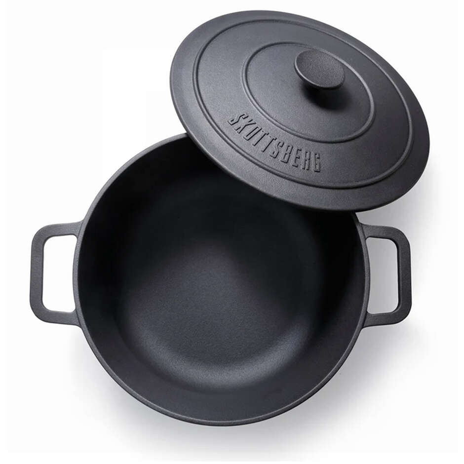Casseruola in Ghisa Cast Iron Alta con Coperchio Ø 28 cm – 5,5 L