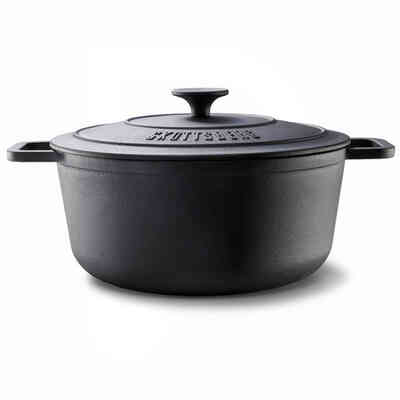 Casseruola in Ghisa Cast Iron Alta con Coperchio Ø 28 cm – 5,5 L
