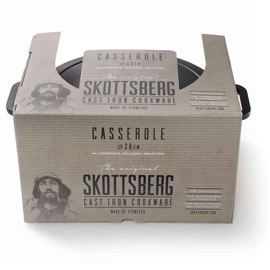 Cast Iron Deep Casserole with Lid Ø 28 cm – 5.5 L