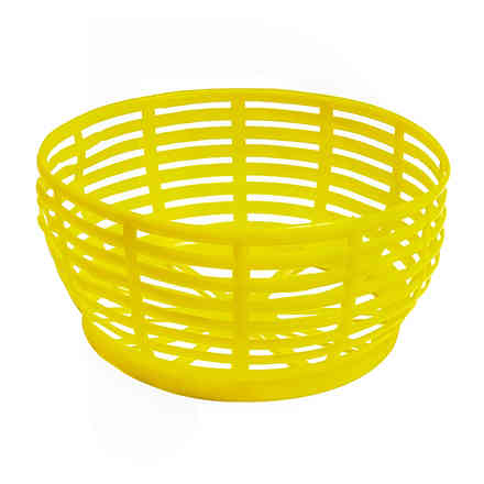 Cesta de plástico amarilla para garrafón 5 L