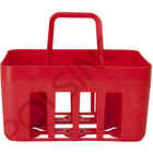 2 Cestelli Portabottiglie In Plastica Rossa - 6 Scomparti, Con Manico, Impilabili - Foto 6