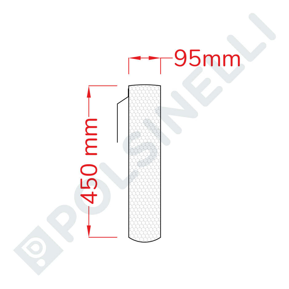 Cilindro perforado de acero inoxidable ∅ 95 x 450h mm