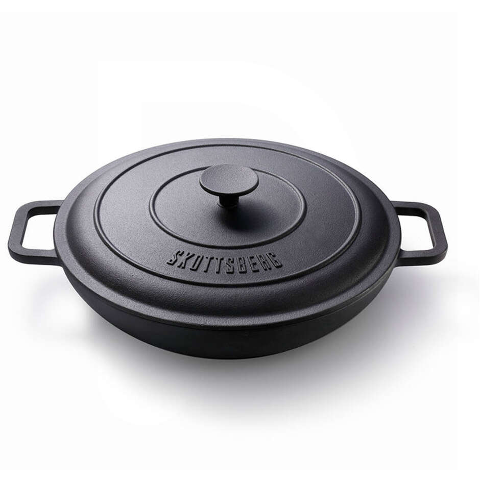 Cocotte Basse en Fonte Cast Iron avec Couvercle Ø 31,5 cm – 3 L