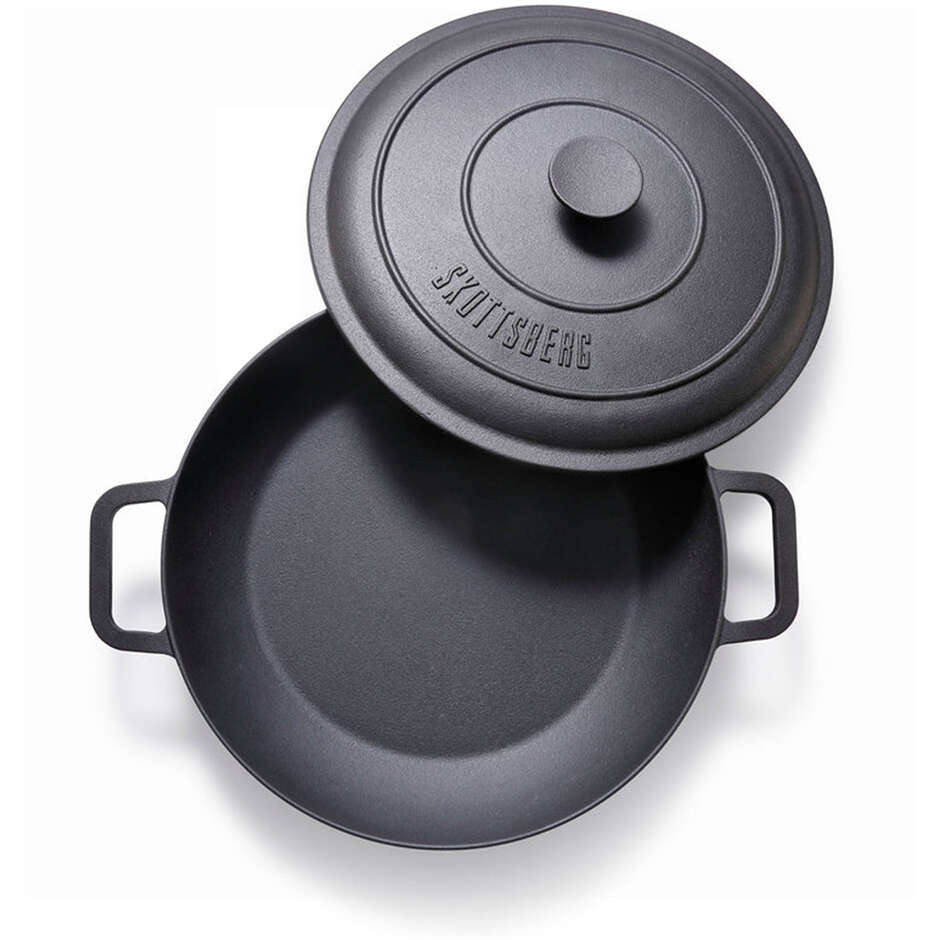 Cocotte Basse en Fonte Cast Iron avec Couvercle Ø 31,5 cm – 3 L