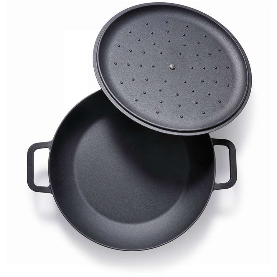 Cocotte Basse en Fonte Cast Iron avec Couvercle Ø 31,5 cm – 3 L