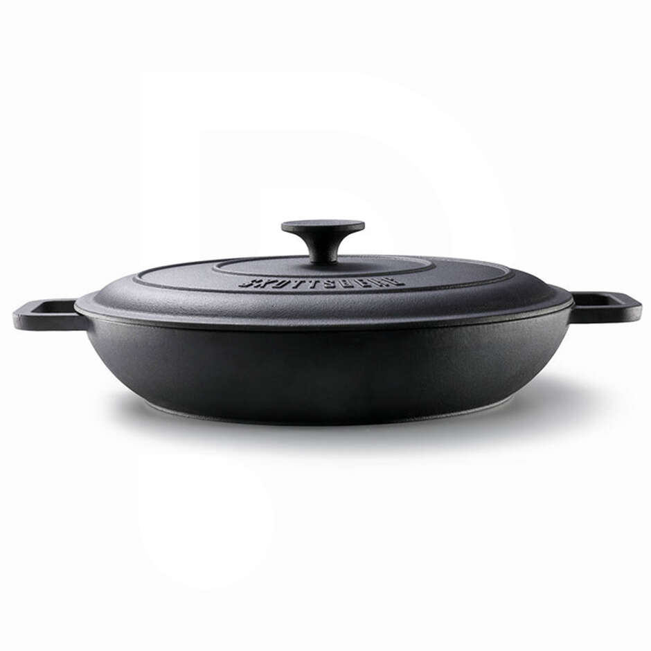 Cocotte Basse en Fonte Cast Iron avec Couvercle Ø 31,5 cm – 3 L