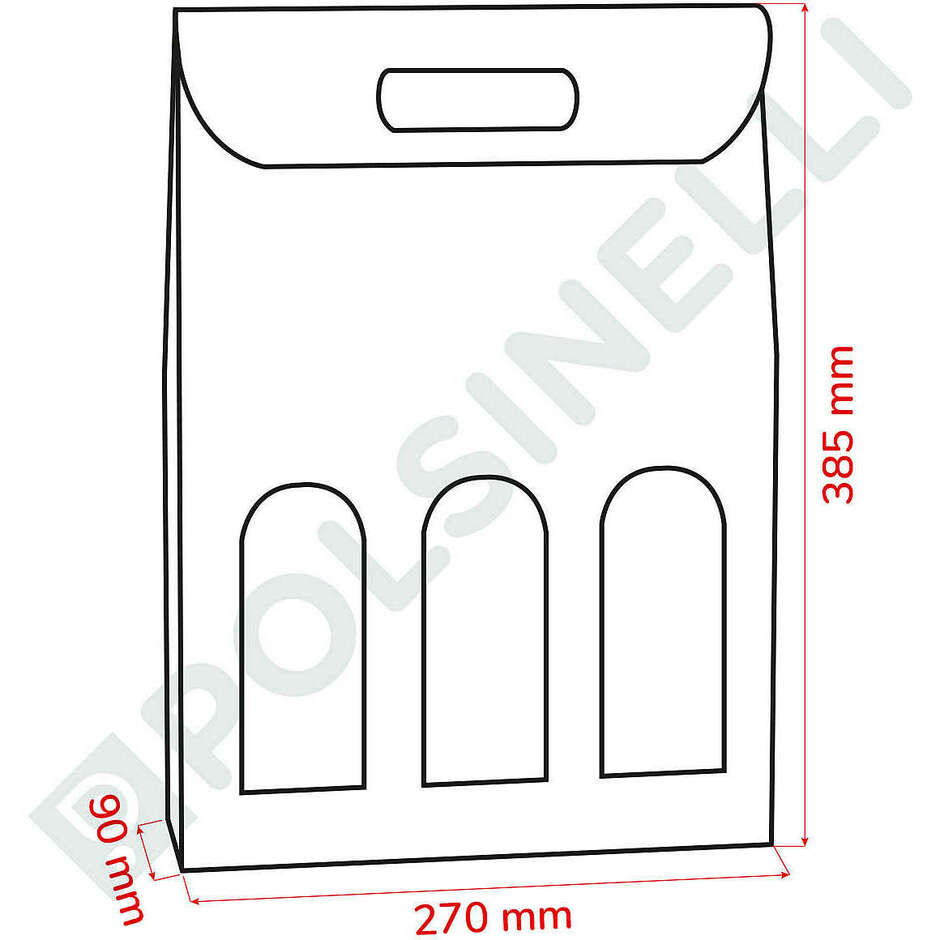 Coffret bleu pour 3 bouteilles effet fibre (10 pcs)