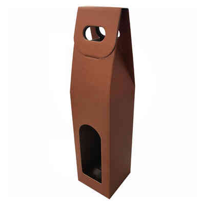 Coffret orange Corten foncé pour 1 bouteille (10 pcs)