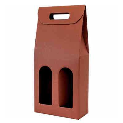 Coffret orange Corten foncé pour 2 bouteilles (30 pcs)