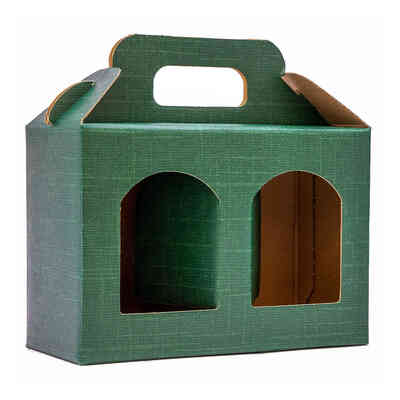 Coffret vert pour 2 bocaux en verre 314 mL (10 pcs)