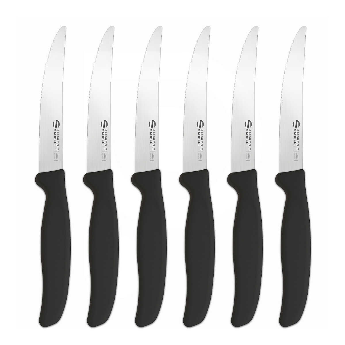 Set 24 Coltelli Da Bistecca In Acciaio Inox, Lama 12 Cm, Manico Ergonomico, Lavabili In Lavastoviglie - 5