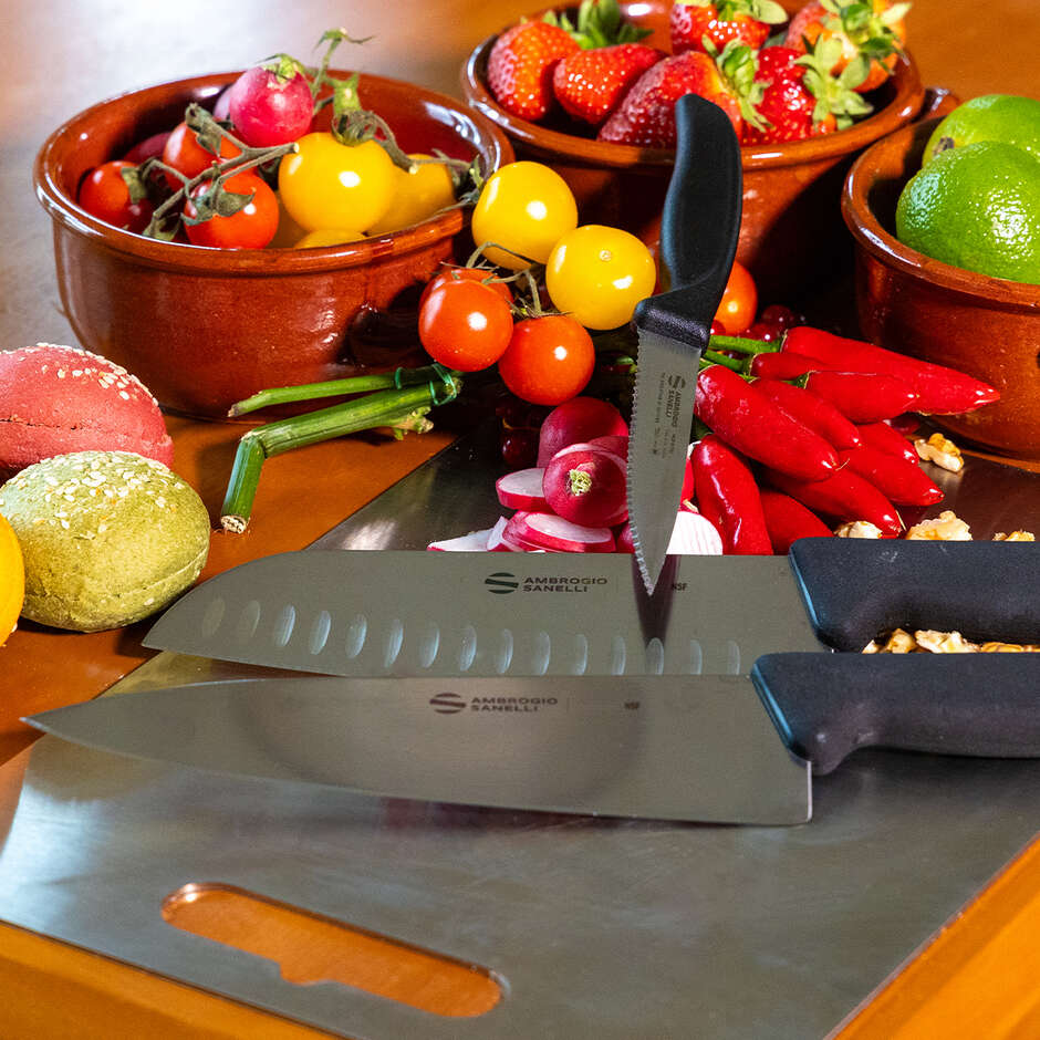 Coltello Prosciutto Stretto Inox - 28 cm