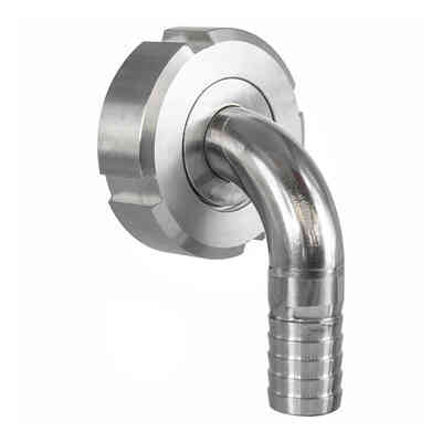 Conector de manguera curva DIN 32 M con torsión para manguera ⌀ 25