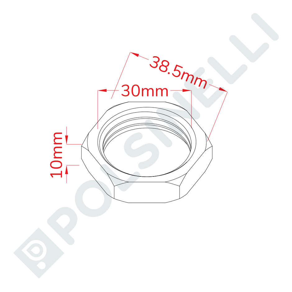 Contratuerca hexagonal inox 1"