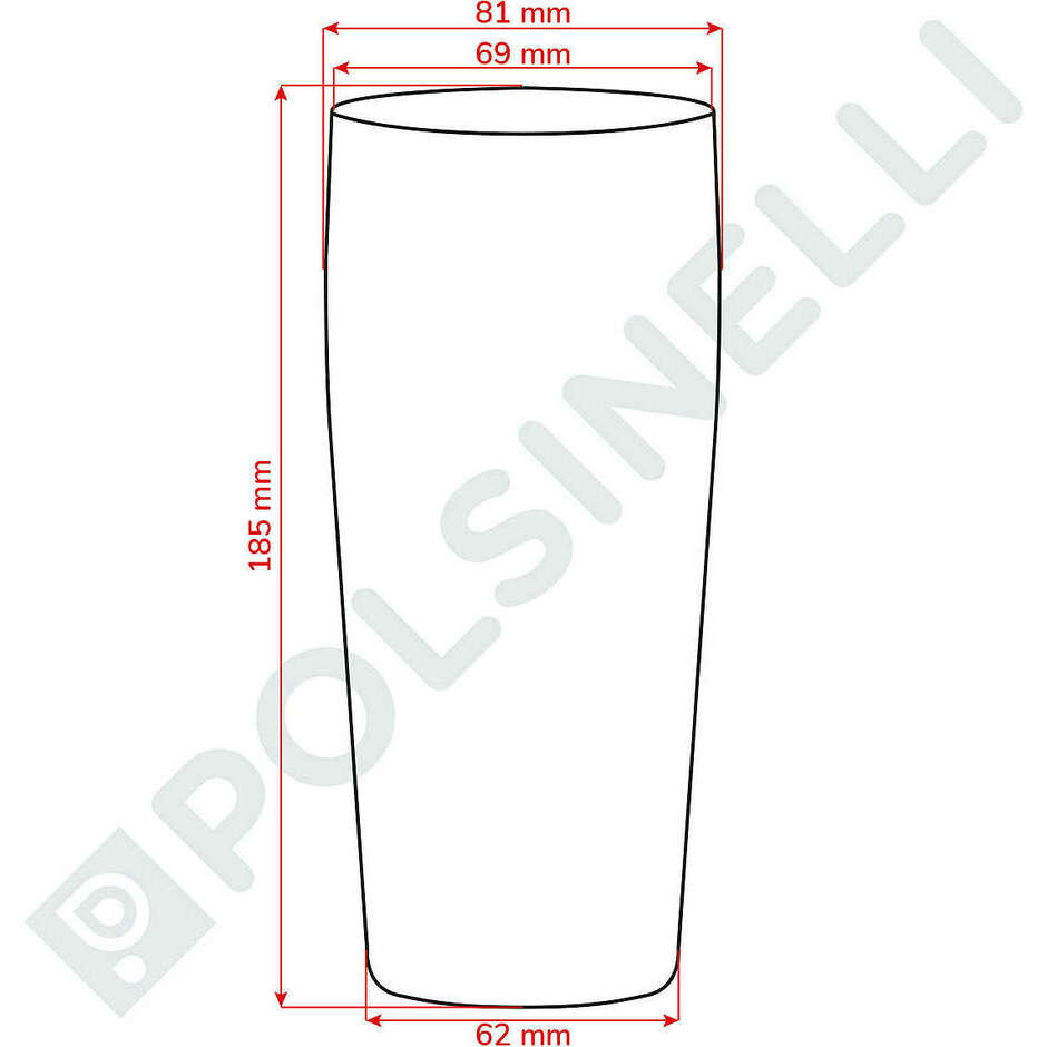 Copa de cerveza Polsinelli 500 ml (piezas 6)