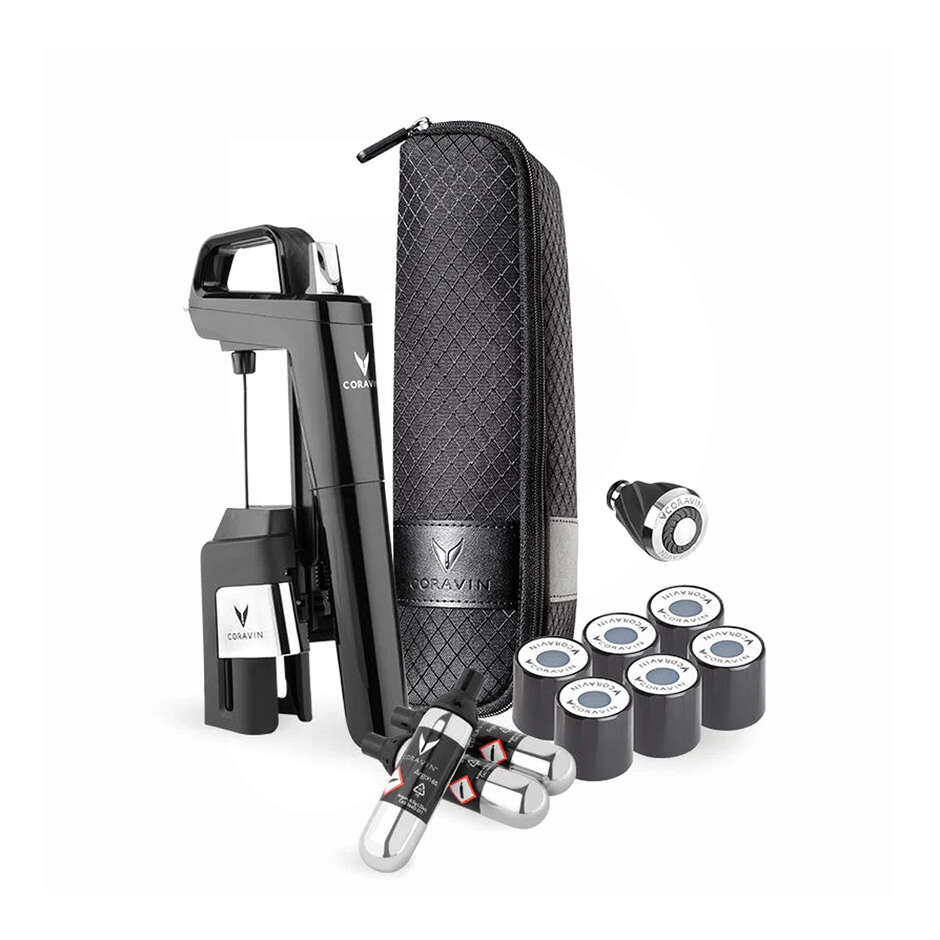 Coravin Timeless Six+ System for Still Wines (Black) + FREE LED Lamp