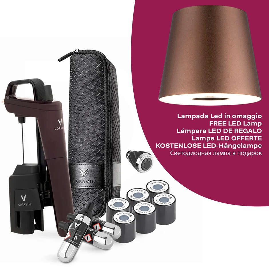 Coravin Timeless Six+ System für Stillweine (Hermitage Red) + KOSTENLOSE LED-Hängelampe