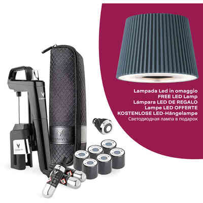 Coravin Timeless Six+ System für Stillweine (Schwarz) + KOSTENLOSE LED-Hängelampe