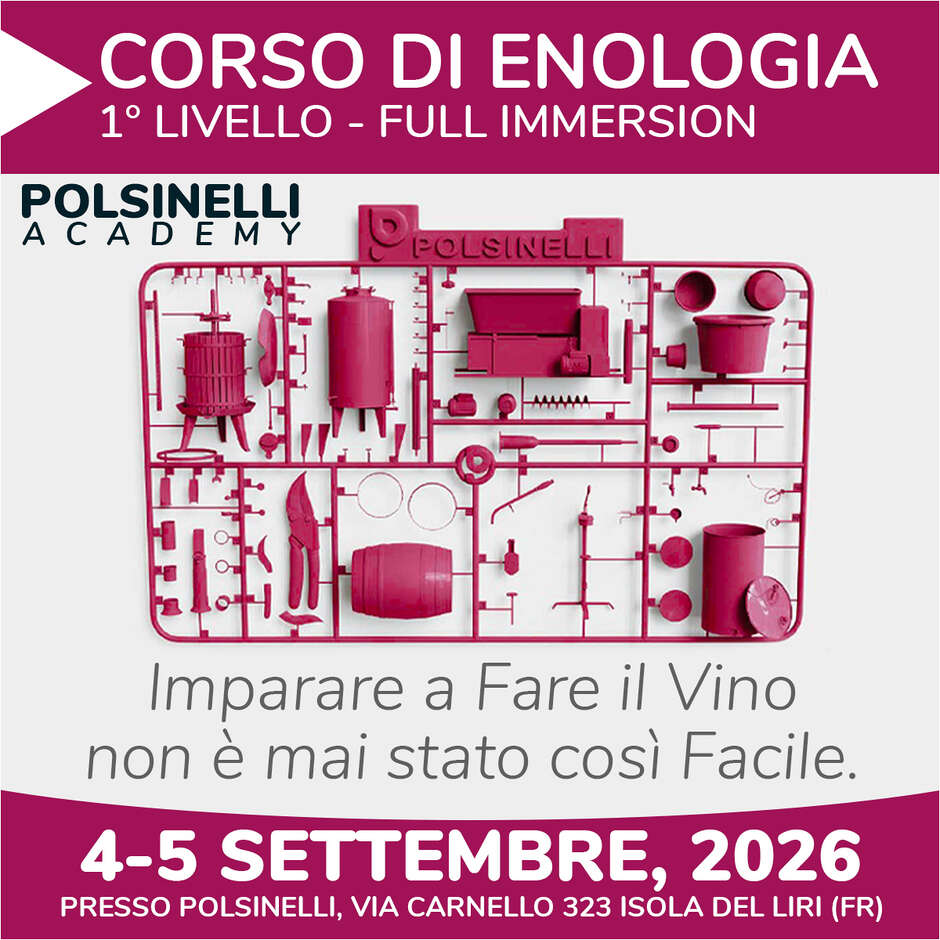 Corso di Enologia 1° Liv. 4-5 settembre 2026