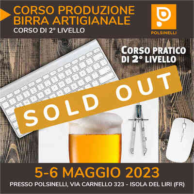 Corso produzione birra 2° livello,  5 - 6 Maggio 2023
