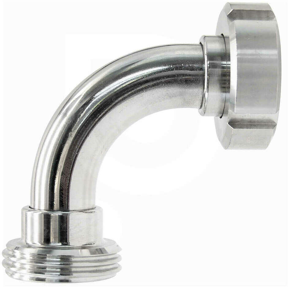 Coude en acier inoxydable DIN 32 M avec écrout DIN 32 F