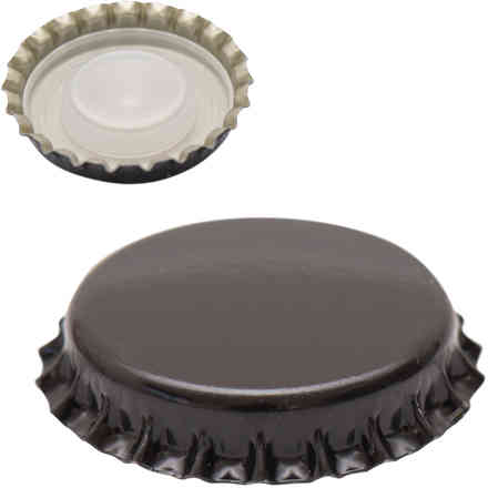 Crown cap black with inner cap ⌀29 (200 pcs)